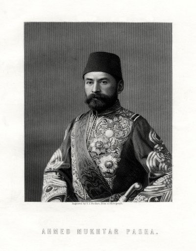 Ahmed Mukhtar Pasha, French and Ottoman Empire Army Officer, 19th Century by George J. Stodart