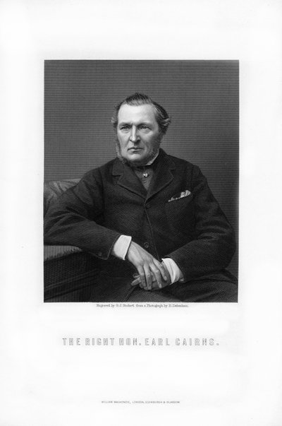 Hugh McCalmont Cairns, 1st Earl Cairns, British statesman by George J. Stodart