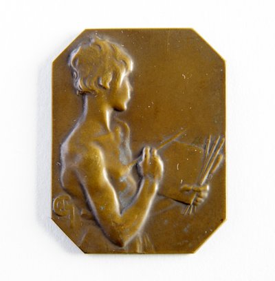 Octagonal plaque by George James Frampton