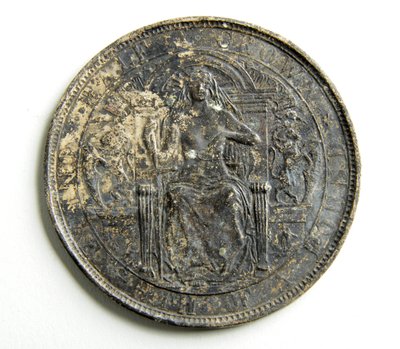 Trial cast for a coin by George James Frampton
