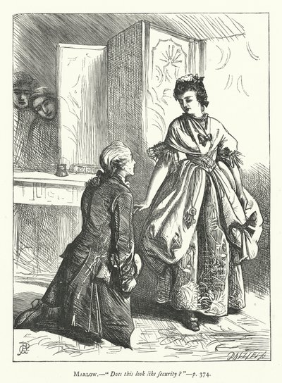 Illustration for She Stoops To Conquer by George John Pinwell