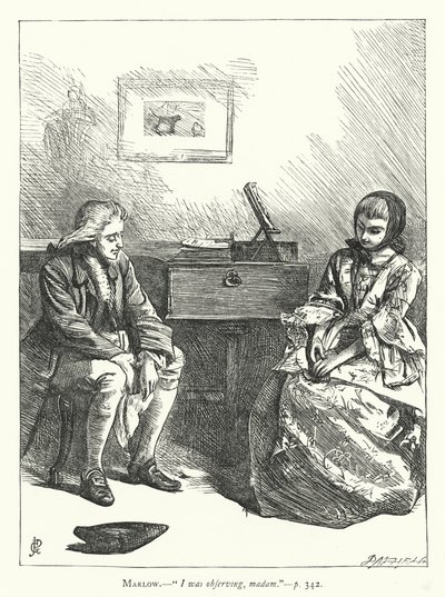 Illustration for She Stoops To Conquer (engraving) by George John Pinwell