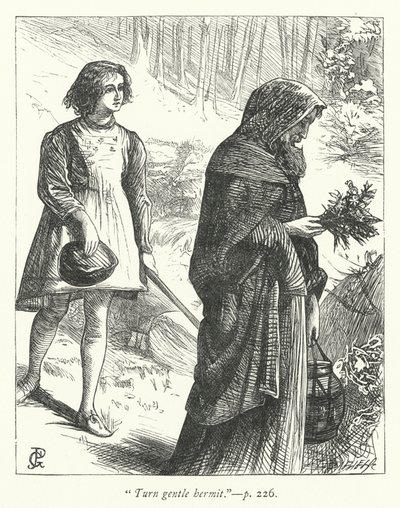 Illustration for The Hermit by George John Pinwell