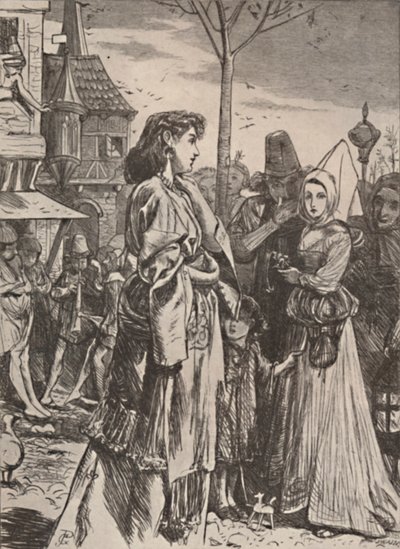 Illustration from Poem A Becketts Troth by George John Pinwell
