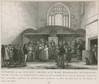 Interior of the Ancient Chapel of St Mary Magdelene, Guildhall by George Jones