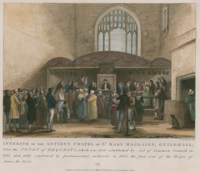 Interior of the ancient chapel of St Mary Magdelene, Guildhall by George Jones