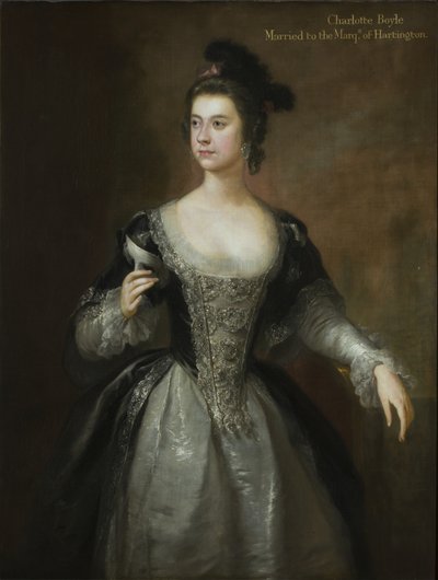 Portrait of Lady Charlotte Boyle, Baroness Clifford and Marchioness of Hartington by George Knapton