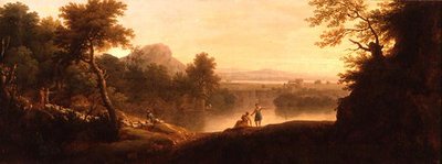 A Pastoral Landscape with Shepherds and Their Flocks by George Lambert