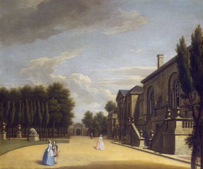 View of Chiswick Villa from the back to the Inigo Jones gate by George Lambert