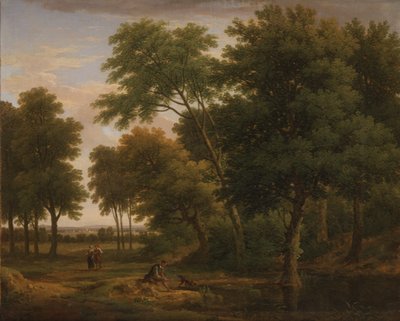Wooded Landscape with Figures by George Lambert