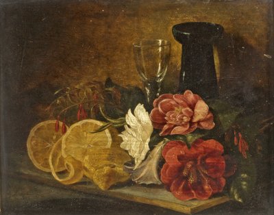 Still Life with Fruit and Flowers by George Lance
