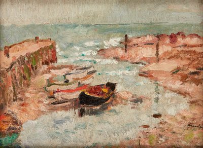 Beached Boats, Lower Largo by George Leslie Hunter