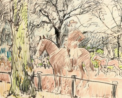Don Roberto Cunninghame Graham in Rotten Row, Hyde Park by George Leslie Hunter