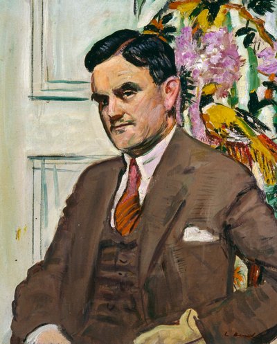 Dr Tom J Honeyman, Director of Glasgow Art Galleries 1939-54 by George Leslie Hunter