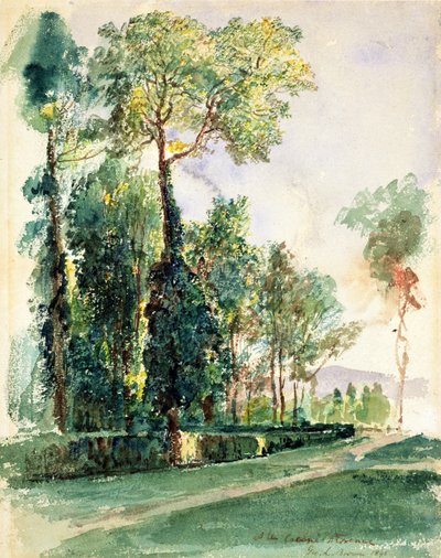 At the Cascine, Florence, 1845 by George Loring Brown