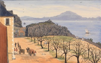 The Mountains of Africa, from the Hospital at Gibraltar by George Lothian Hall
