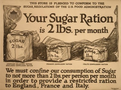 Your sugar ration is 2 lbs. per month by Bartolome Esteban and studio Murillo