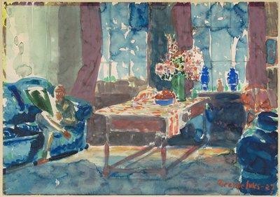 Self-Portrait: Interior of My New York Apartment by George Luks
