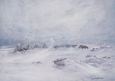A Blizzard on the Barrier, Illustration from 