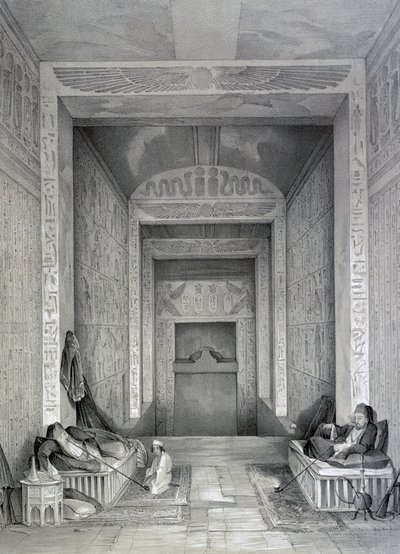Interior of a Temple, Egypt by George Moore