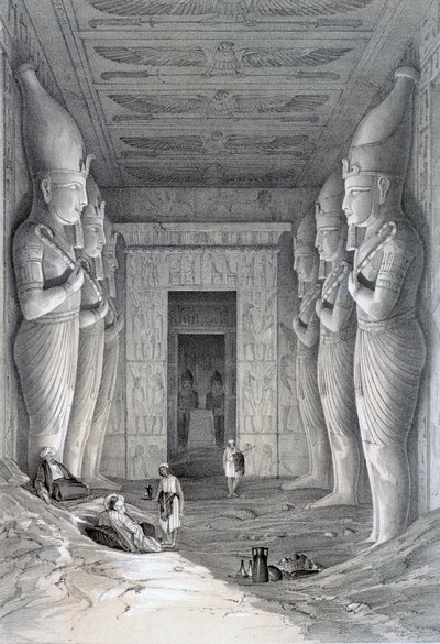 Interior of the Great Temple, Abu Simbel, 19th century by George Moore