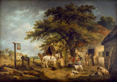 A Halt of a Soldier and His Family by George Morland