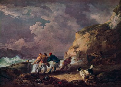 Seashore: Fishermen Hauling in a Boat by George Morland