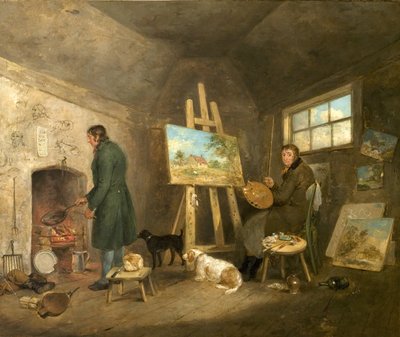 The Artist in His Studio and His Man Gibbs by George Morland