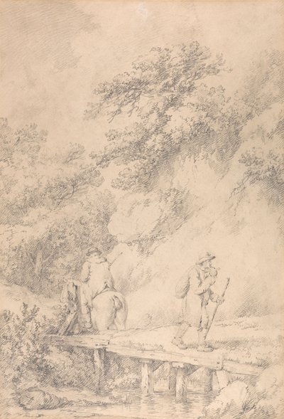 Two Men on a Country Road by George Morland