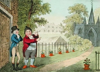 Shewing a Garden, engraved by Isaac Cruikshank, published 1796 by George Moutard (after) Woodward