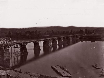 Bridge over Tennessee River at Chattanooga by George N. Barnard