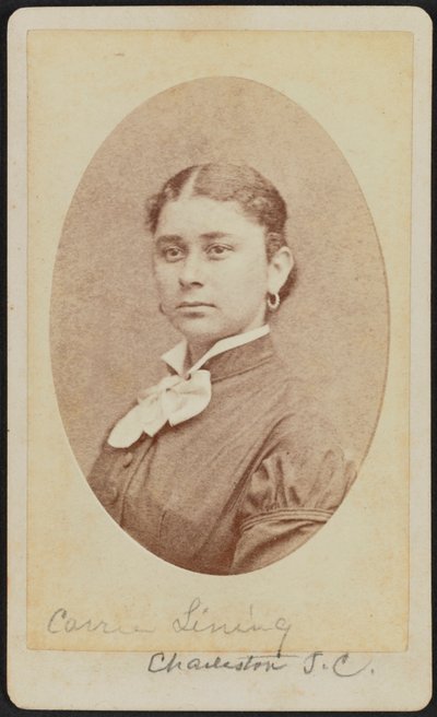 Carte-de-visite portrait of Carrie Lining, ca. 1875 by George N. Barnard