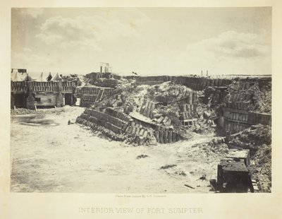 Interior View of Fort Sumpter, 1866 by George N. Barnard