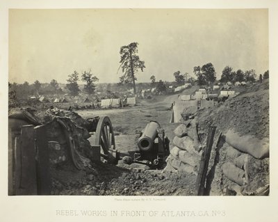 Rebel Works in Front of Atlanta, GA, No. 3, 1864 by George N. Barnard