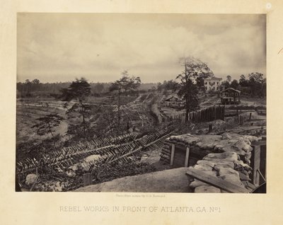 Rebel Works in Front of Atlanta, Georgia, No. 1 by George N. Barnard