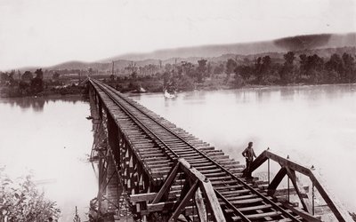 Tennessee River at Bridgeport, ca. 1864 by George N. Barnard
