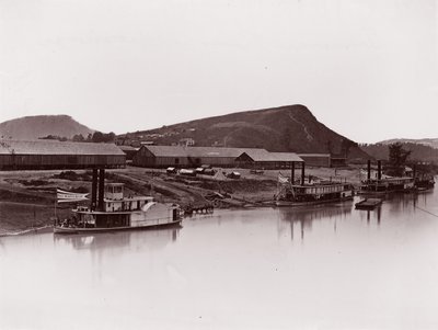 Tennessee River at Chattanooga and Lookout Mountain Spur, ca. 1864 by George N. Barnard