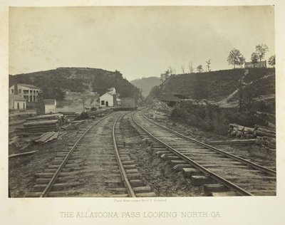 The Allatoona Pass, Looking North, GA, 1866 by George N. Barnard