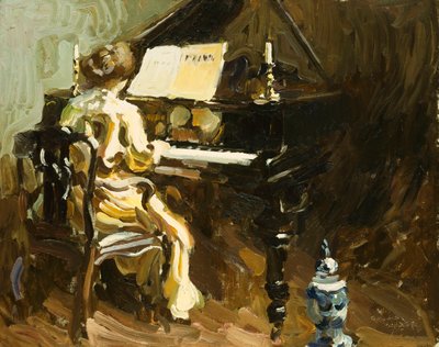 Woman at the Piano by George Oberteuffer