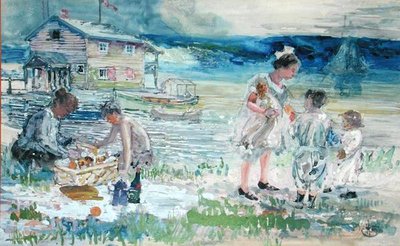 Picnic at the Beach by George Overbury Hart