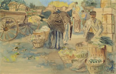 The Market, New Orleans, 1918 by George Overbury Hart