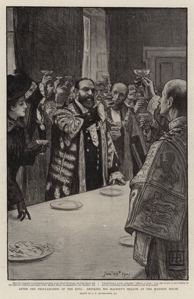After the Proclamation of the King, drinking His Majesty