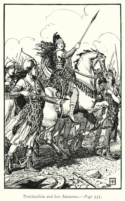 The Iliad: Penthesileia and Her Amazons by George Percy Jacomb Hood