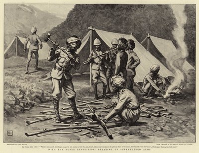 With the Buner Expedition, Breaking Up Surrendered Arms by George Percy Jacomb Hood
