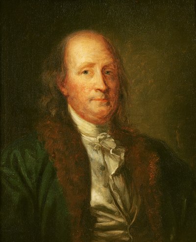Portrait of Benjamin Franklin (1706-90) by George Peter Alexander Healy