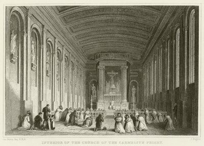 The Interior of the Church of the Carmelite Friary by George Petrie