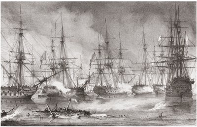 The Naval Battle of Navarino on 20 October 1827 by George Philip Reinagle
