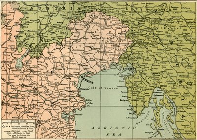 Map of the Italian Fighting Front, 1919 by George Philip and Son Ltd