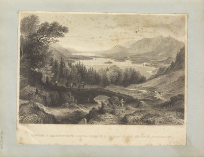 Derwent & Bassenthwaite Lakes, Keswick & Skiddaw in the Distance, Cumberland by George Pickering