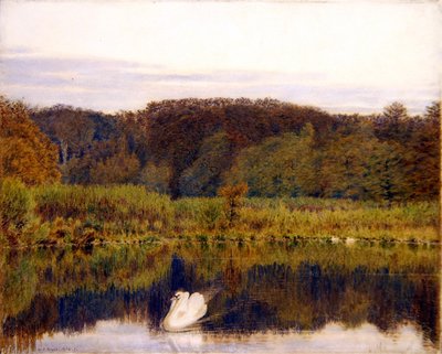 Abinger Mill Pond, Surrey - Morning in Late Autumn by George Price Boyce